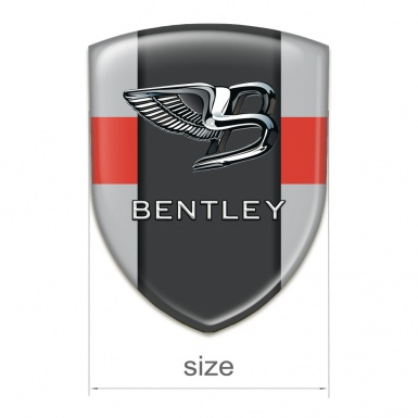 Bentley Silicone Emblem Gray Red Base Stylish Logo