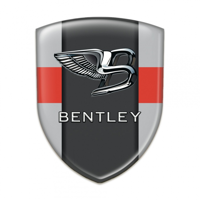 Bentley Silicone Emblem Gray Red Base Stylish Logo