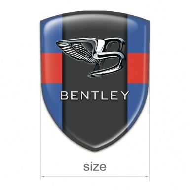 Bentley Silicone Emblem Blue Red base Nikel Effect Logo