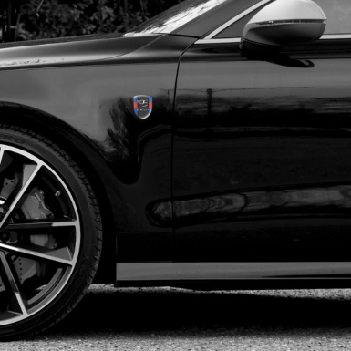 Bentley Silicone Emblem Blue Red base Nikel Effect Logo