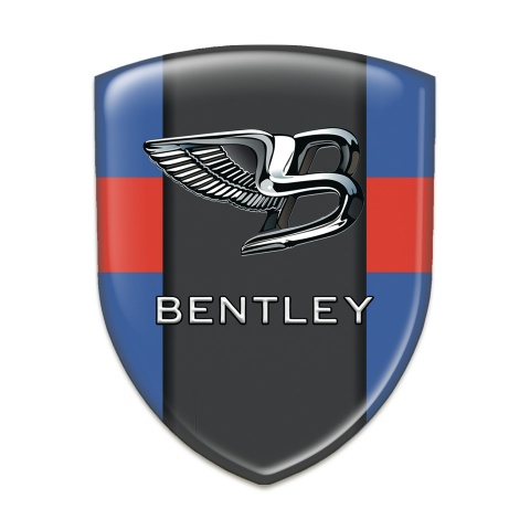 Bentley Silicone Emblem Blue Red base Nikel Effect Logo
