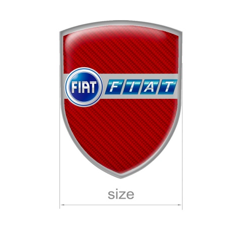 Fiat Emblem Silicone Red Carbon Navy Logo