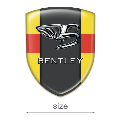 Bentley Resin Sticker Yellow Red Base Stylish Logo