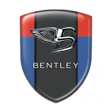 Bentley Car Accessories Badge Blue Red Background Stylish Logo