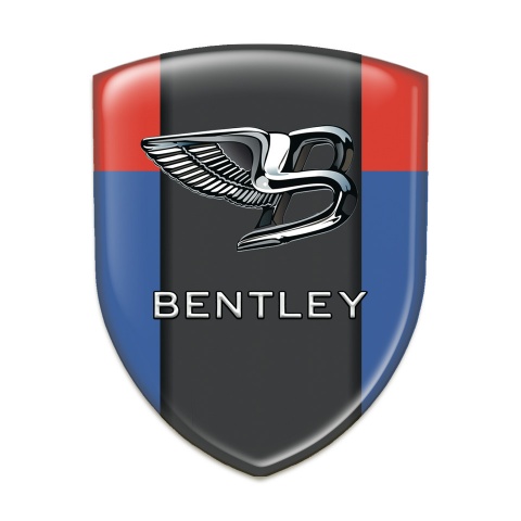 Bentley Car Accessories Badge Blue Red Background Stylish Logo