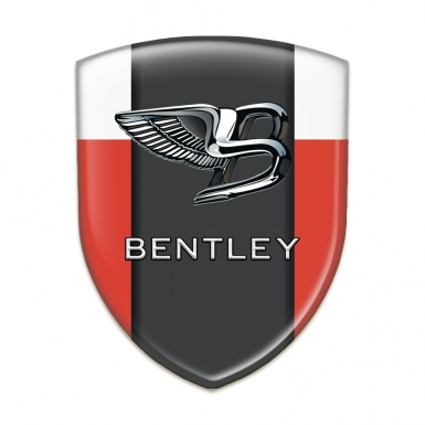 Bentley Silicone Badge Red White Background Nikel Logo effect