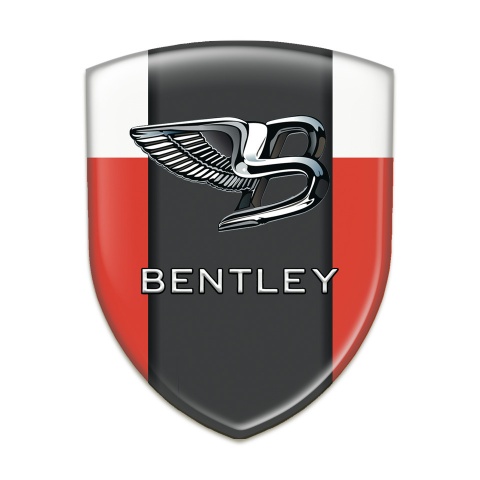 Bentley Silicone Badge Red White Background Nikel Logo effect