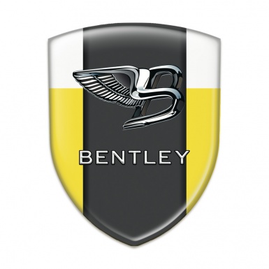 Bentley Domed Emblem Yellow White Background Stylish Logo 