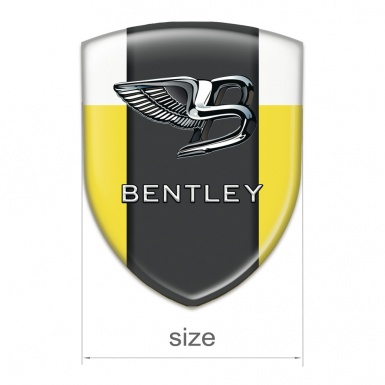Bentley Domed Emblem Yellow White Background Stylish Logo 