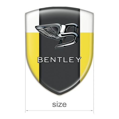 Bentley Domed Emblem Yellow White Background Stylish Logo 