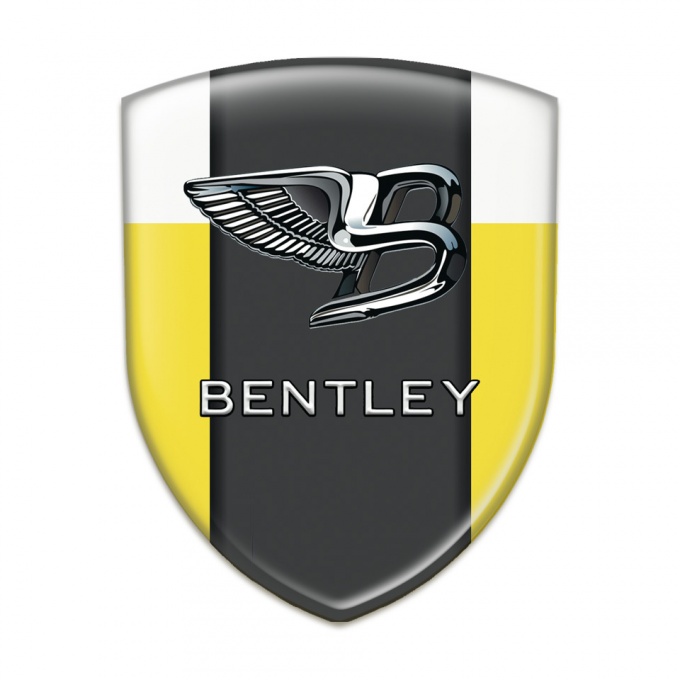Bentley Domed Emblem Yellow White Background Stylish Logo 