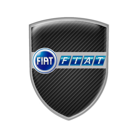 Fiat Emblem Silicone Carbon Navy Logo