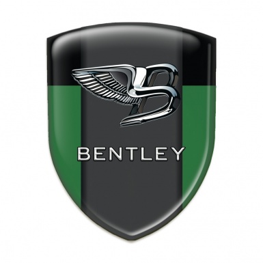 Bentley 3D Gel Emblem Green Black background Stylish Logo 