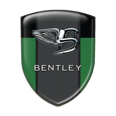 Bentley 3D Gel Emblem Green Black background Stylish Logo 