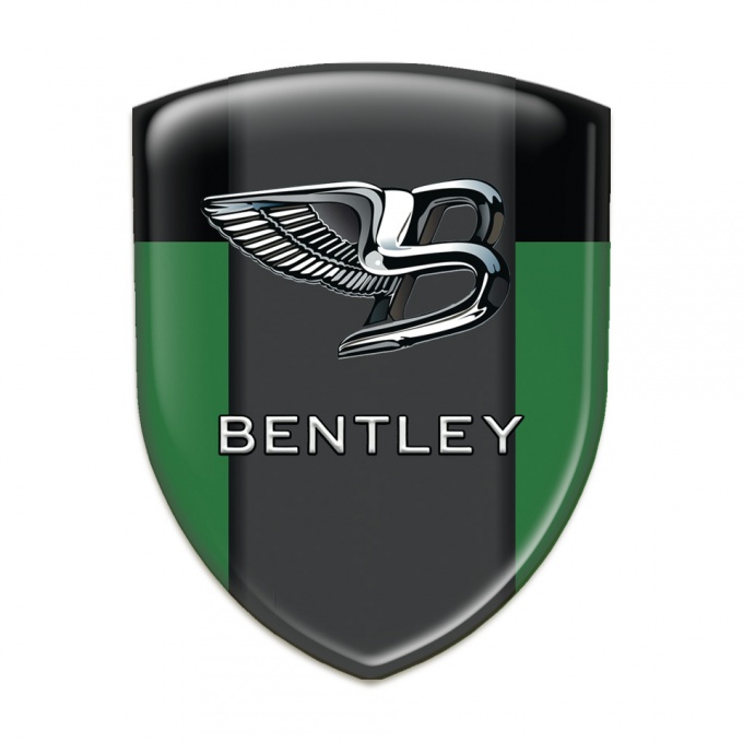 Bentley 3D Gel Emblem Green Black background Stylish Logo 