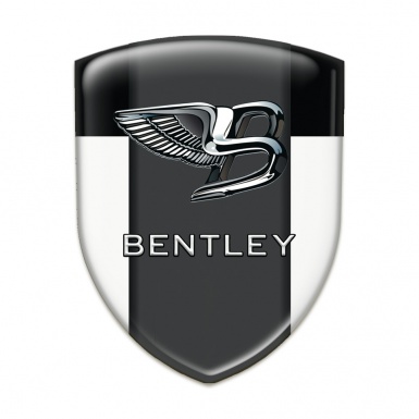Bentley Car Accessories Badge White Black Background Stylish Logo 