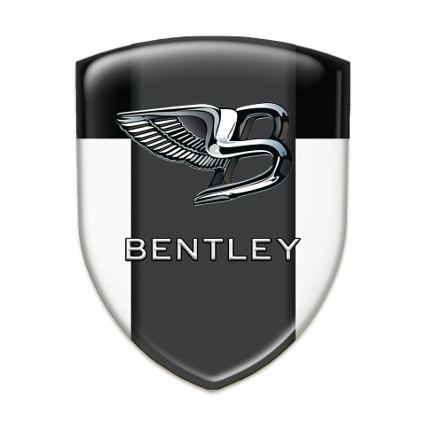 Bentley Car Accessories Badge White Black Background Stylish Logo 