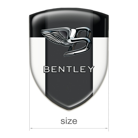Bentley Car Accessories Badge White Black Background Stylish Logo 