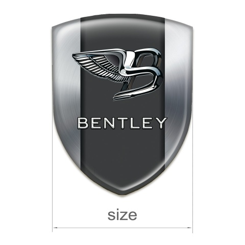 Bentley Silicone Car Decal Badge Silver Background Stylish Logo 