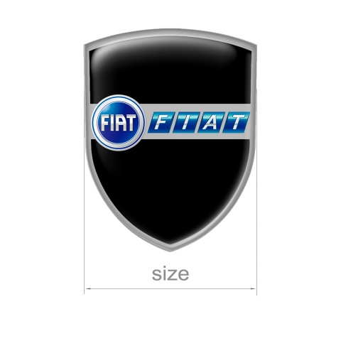 Fiat Shield Emblem Silicone Black Navy Logo