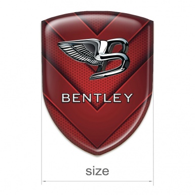 Bentley Self Adhesive Emblem Logo with Red V Form Elements
