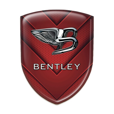Bentley Self Adhesive Emblem Logo with Red V Form Elements