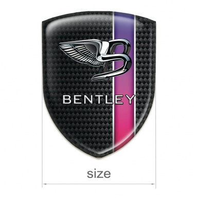 Bentley Domed Emblem Black Carbon with Purple Band Design 