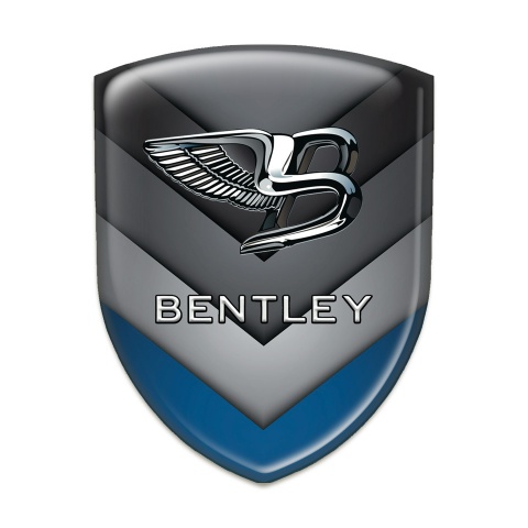 Bentley Emblem Exterior Gray Blue V Shaped Elements 