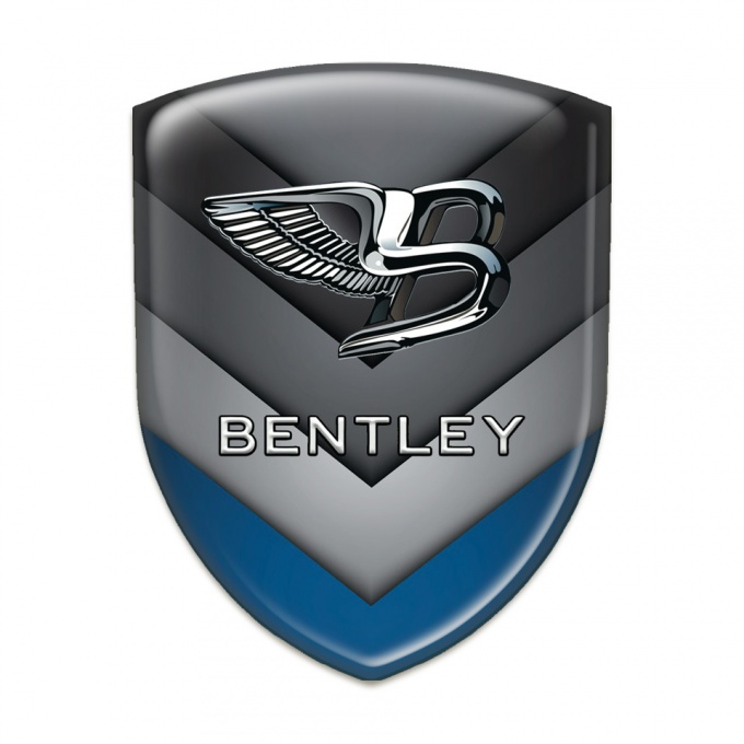 Bentley Emblem Exterior Gray Blue V Shaped Elements 