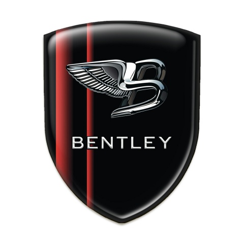 Bentley Emblem Interior Stylish Black Print with Red stripes 