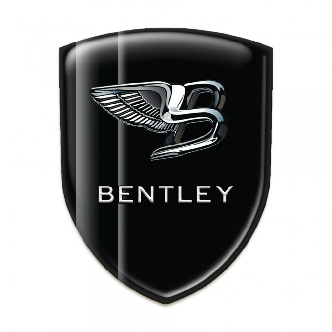 Bentley Car Accessories Badge Black with Gray Lines Base