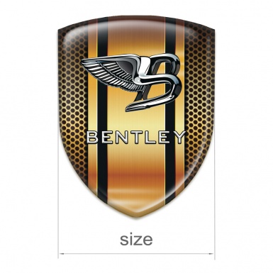 Bentley Silicone Car Decal Badge Gold Design 
