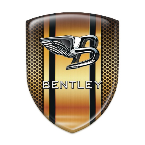 Bentley Silicone Car Decal Badge Gold Design 