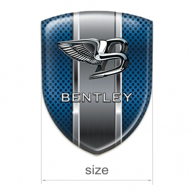 Bentley Domed Emblem Blue Grille with metal Panel style 