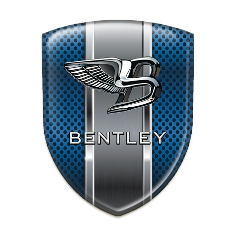 Bentley Domed Emblem Blue Grille with metal Panel style 