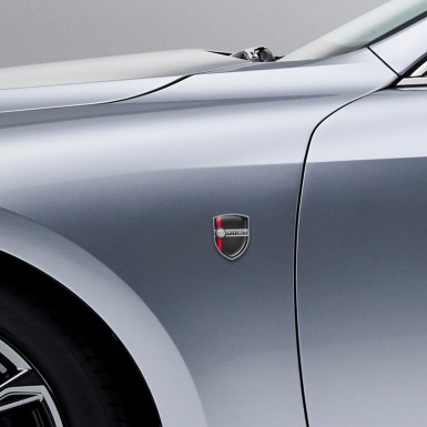 Fiat Shield Emblem Silicone Carbon Grey Logo Red Line