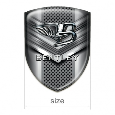 Bentley Self Adhesive Car logo Emblem Gray V Shaped Detail 