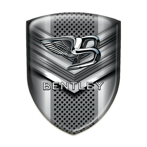 Bentley Self Adhesive Car logo Emblem Gray V Shaped Detail 