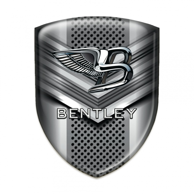 Bentley Self Adhesive Car logo Emblem Gray V Shaped Detail 