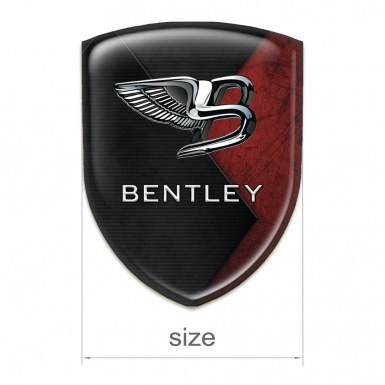 Bentley Silicone Car Decal Badge Mixed Red Black Texture