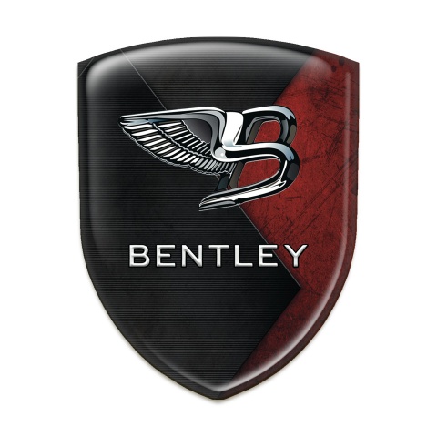 Bentley Silicone Car Decal Badge Mixed Red Black Texture