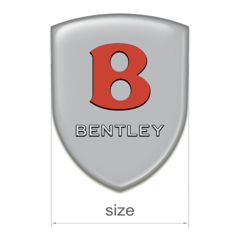 Bentley Resin Sticker Gray Base Red Logo 