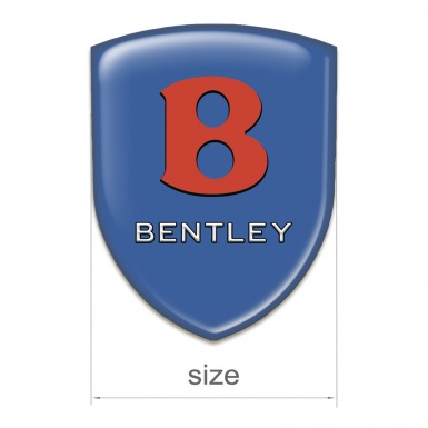 Bentley Emblem Exterior Blue Base Red Logo Design 
