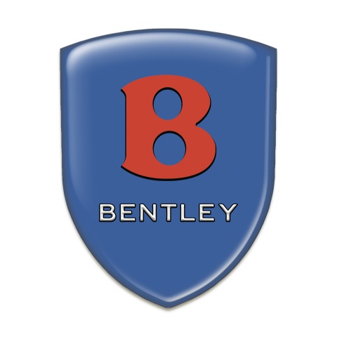 Bentley Emblem Exterior Blue Base Red Logo Design 