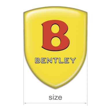 Bentley Emblem Interior Yellow Base Red Logo 
