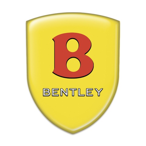Bentley Emblem Interior Yellow Base Red Logo 