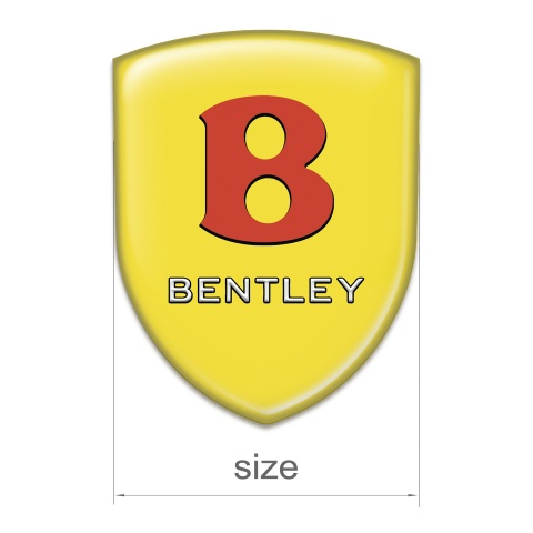 Bentley Emblem Interior Yellow Base Red Logo 