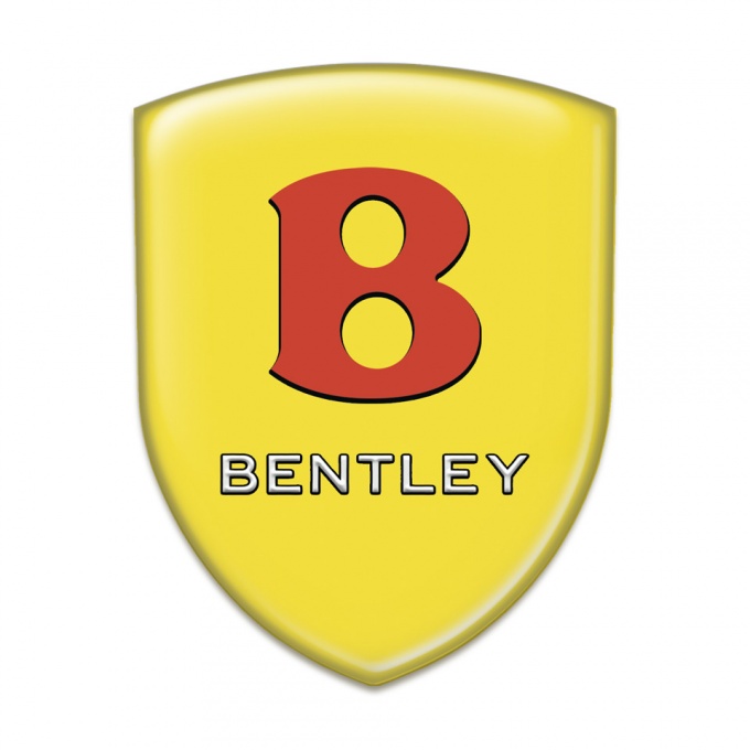 Bentley Emblem Interior Yellow Base Red Logo 
