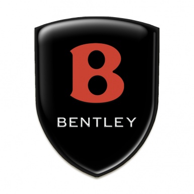 Bentley Tuning Badge Black Base Red Logo 