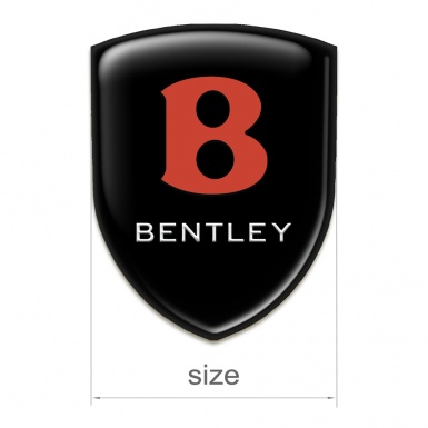 Bentley Tuning Badge Black Base Red Logo 